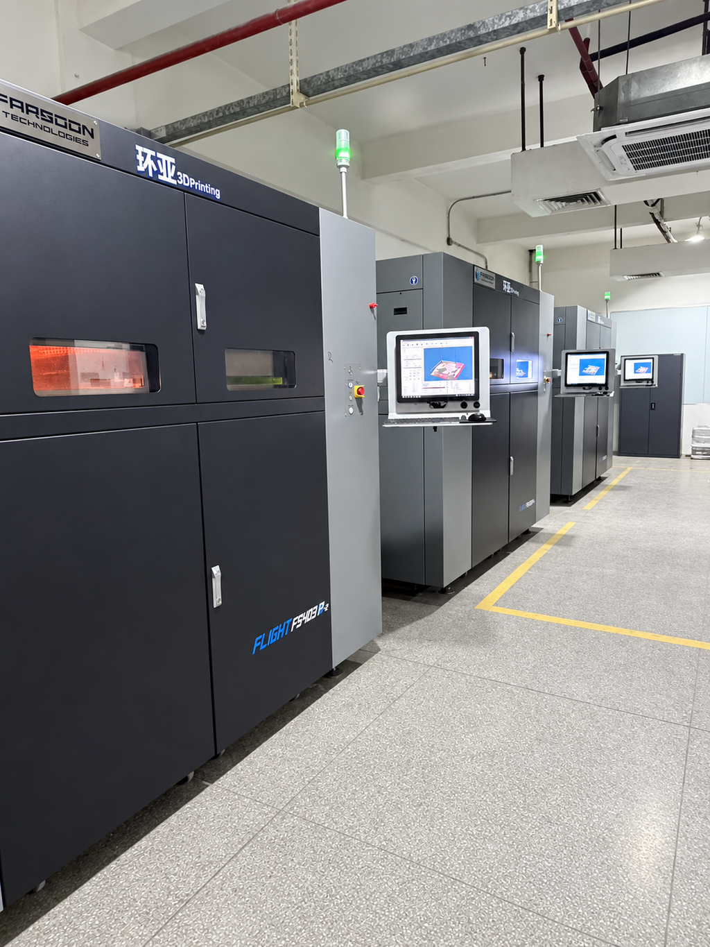 Industrial nylon printing equipment in HY3D Print's workshop